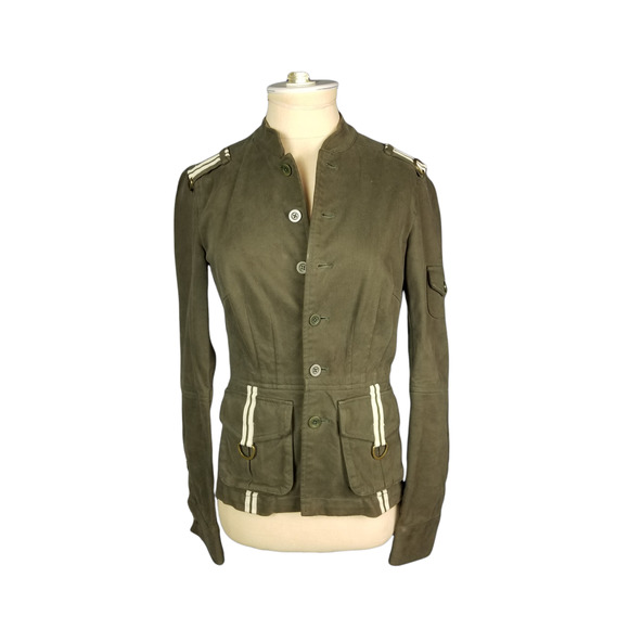 Laundry by Shelli Segal Military Jacket 98% Cotton Size XS - Picture 1 of 3